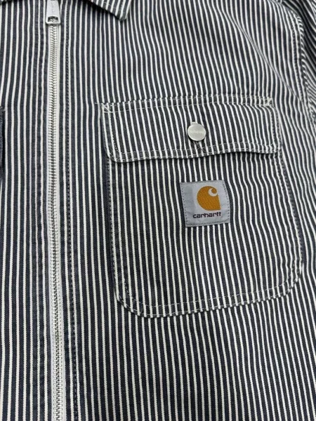 Ριγέ πουκάμισο Carhartt Wip μαύρο