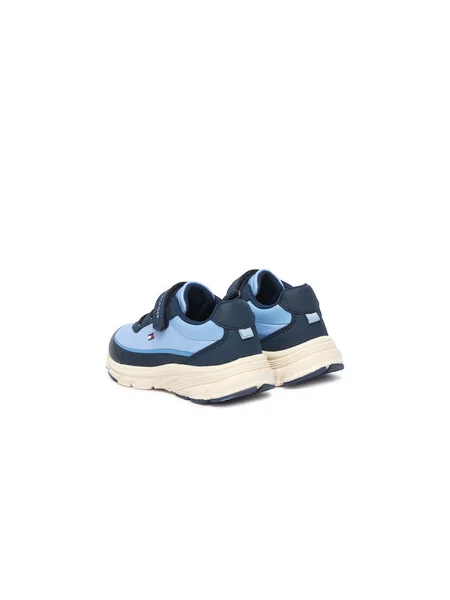 Superge Tommy Hilfiger Low Cut Lace-Up/Velcro Sneaker M modra