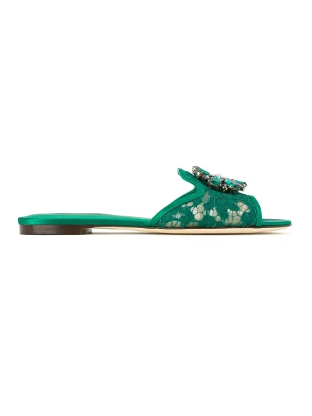 Brosa Dolce & Gabbana din dantelă verde
