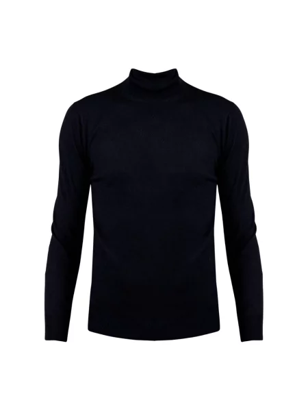 Sweter z golfem Xagon Man klasyczny wełniany do golfa niebieski