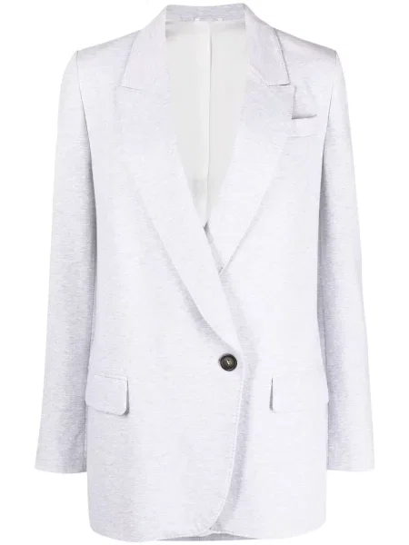 Sacou Brunello Cucinelli din jerseu gri