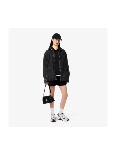 Lacoste Majica dugih rukava Oversize crna