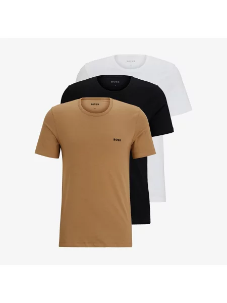 Tricou Hugo Boss T-Shirt Classic Beige/ Black/ White L negru