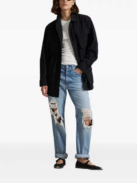 Szerokie polo Polo Ralph Lauren z przetarciami w paski czarne