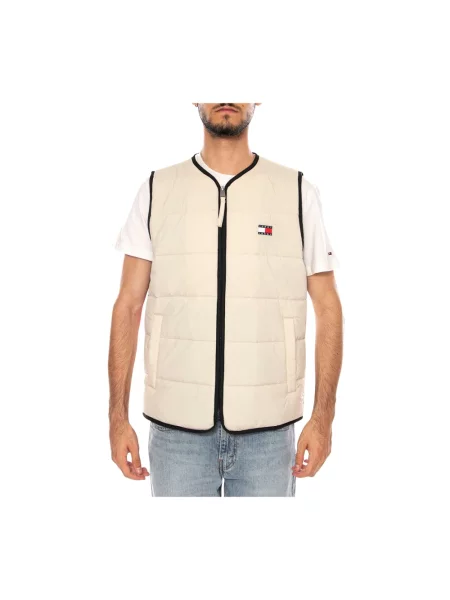 Kamizelka Tommy Hilfiger pikowana beżowa