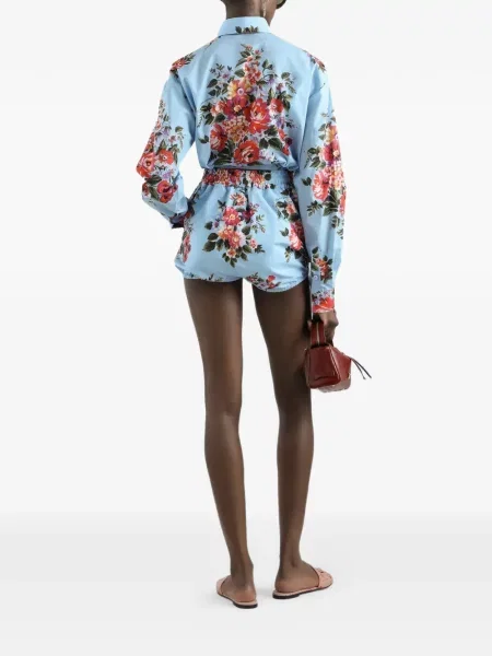 Gėlėtos šortai Dolce & Gabbana mėlyna