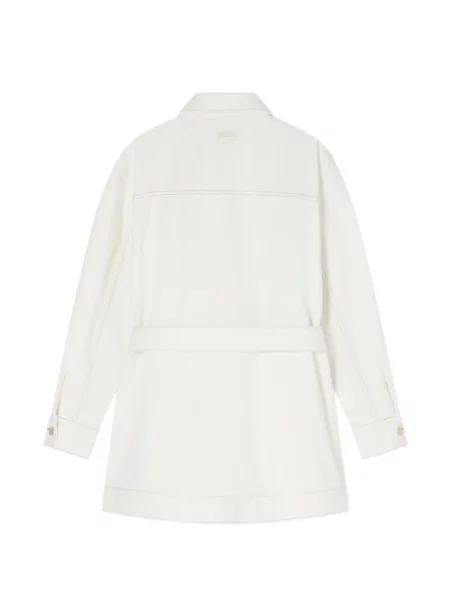 Cu centură geacă de blugi Emporio Armani alb