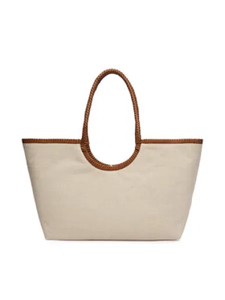 Tommy Hilfiger Kabelka Th Elev Summ Maxi Tote Canvas béžová