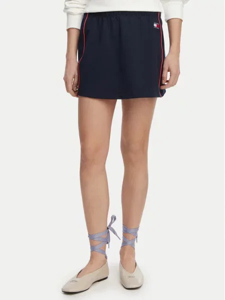 Tommy Jeans Мини пола Badge Тъмносин