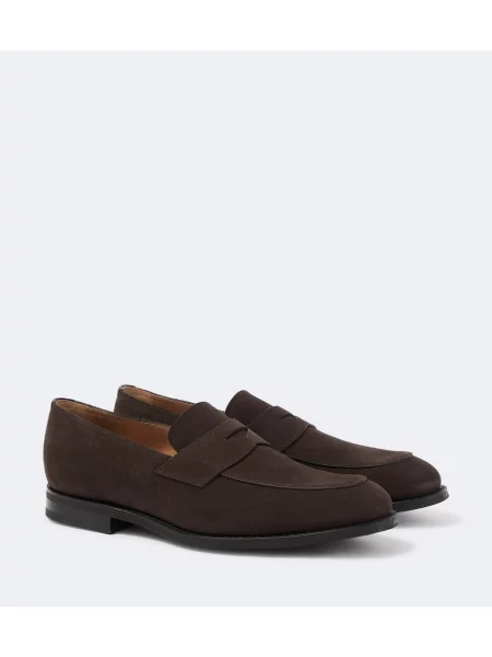 Pantofi loafer Church's din piele de căprioară maro