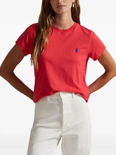 Zateplené pruhované tričko Polo Ralph Lauren s výšivkou zelené