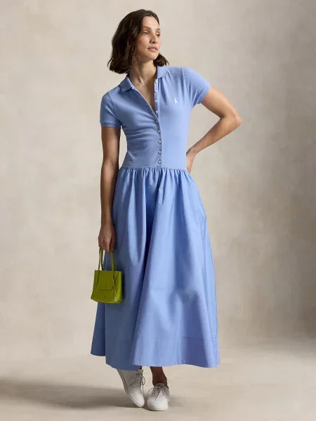 Polo Ralph Lauren Košeľové šaty modrá
