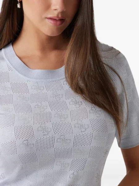 Pulover Guess cu autograf albastru