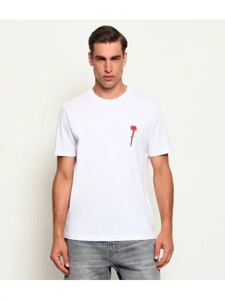 HUGO Tricou Diflow alb