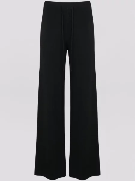 Dzianinowe spodnie Yves Salomon czarne