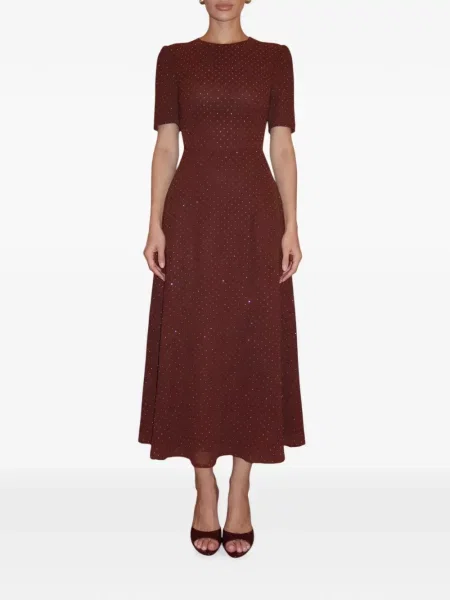 Stras rochie midi Post Meridiem maro