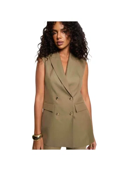 Prsluk Morgan De Toi na dvostruko kopčanje zelena