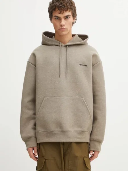 Carhartt WIP bluza Hooded Alda Sweat z kapturem melanżowa beżowy