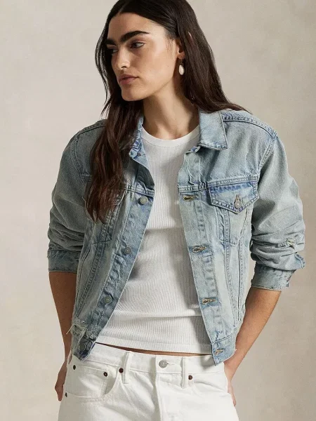 Kurtka przejściowa Polo Ralph Lauren klasyczna niebieska