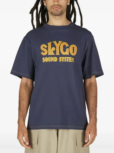 Tricou Nicholas Daley cu imagine albastru