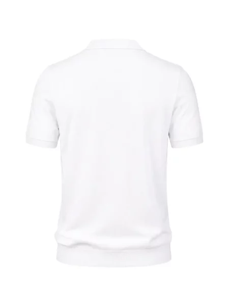 Scurt tricou polo Amaranto alb
