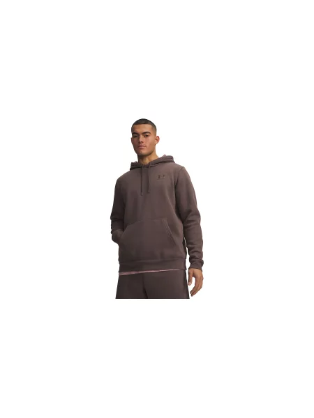 Under Armour UA Icon Fleece Hoodie Peppercorn Mężczyźni Bluzy i bluzy z kapturem Under Armour Size: S brązowy