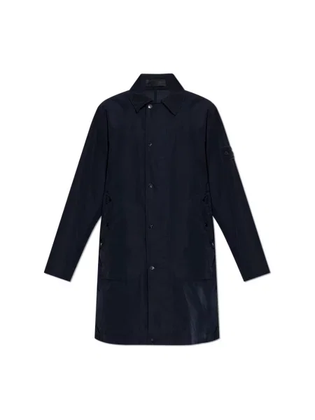 Długi płaszcz Stone Island z kamieniami niebieski