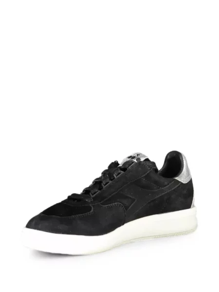 Top Diadora din piele de căprioară negru