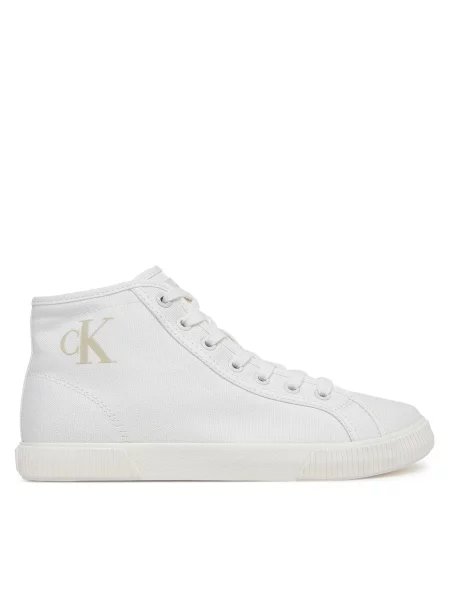 Laisvalaikio batai Calvin Klein Jeans Ess Vulc Mid Cv Mg Wn balta