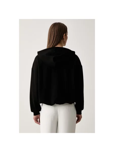 Bluza z kapturem o kroju relaxed fit z dodatkiem Armani Exchange czarna