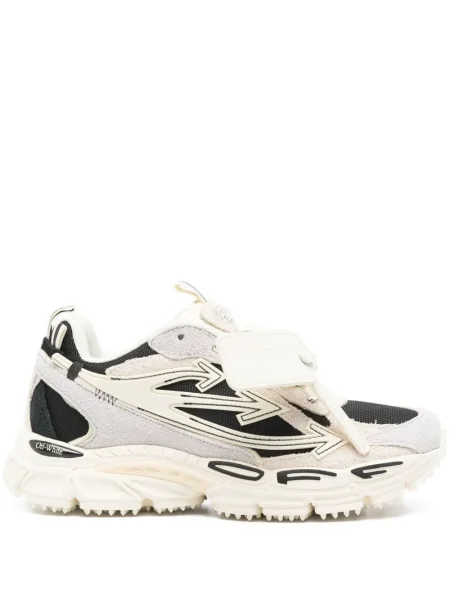 Sneakerși Off-white cu aplicații alb