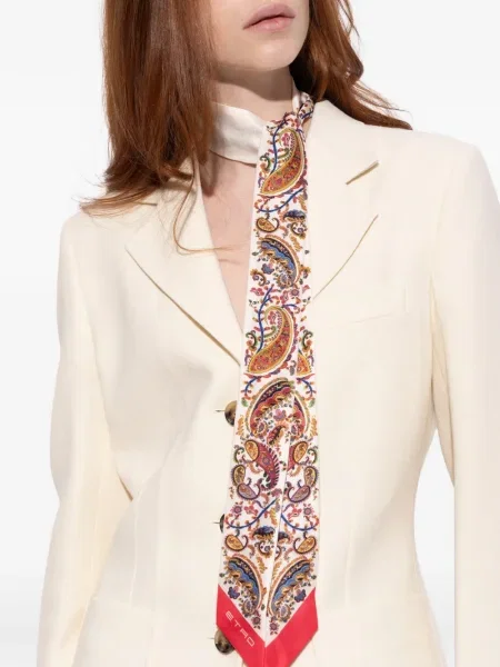Fular Etro cu model paisley cu autograf