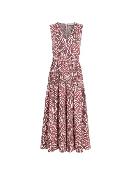 Rochie midi Proenza Schouler White Label cu imagine cu model zebră alb