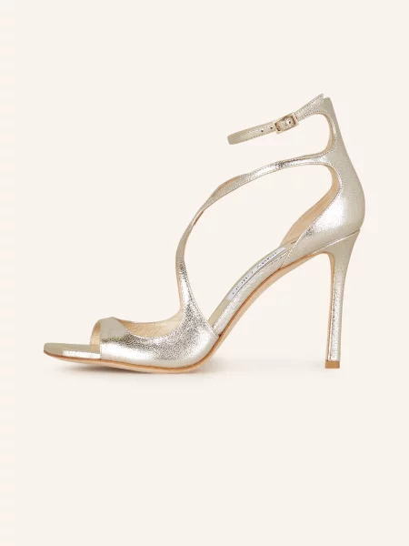 Jimmy Choo Sandały Na Azia 95 silber srebrne