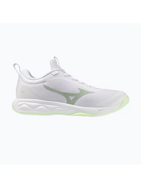 Încălțăminte de volei pentru femei Mizuno Wave Luminous Pro white/aqua gray/ambrosia alb