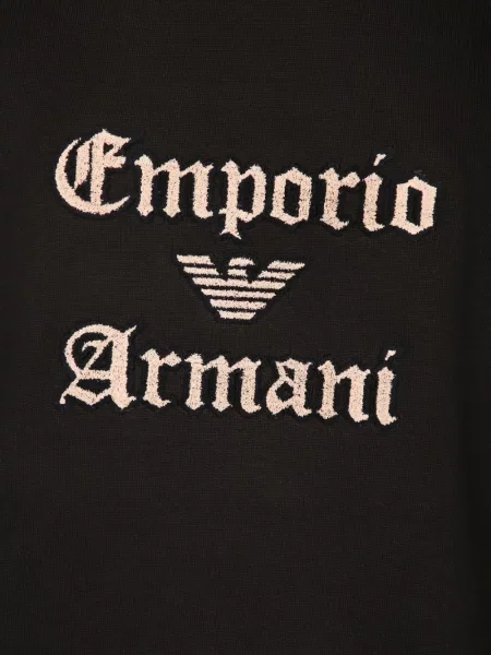 Hoodie Emporio Armani με σχέδιο μαύρο
