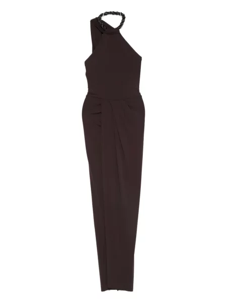 Rochie midi Amen până la genunchi de costum maro