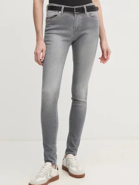Pepe Jeans jeans SKINNY JEANS MW REGENT femei gri