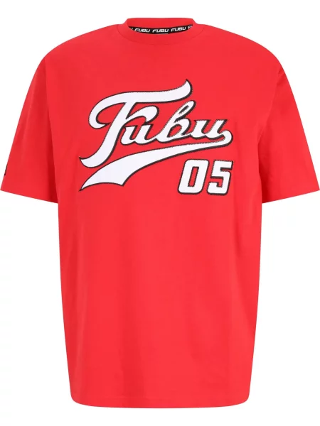 FUBU Tricou roșu / negru alb