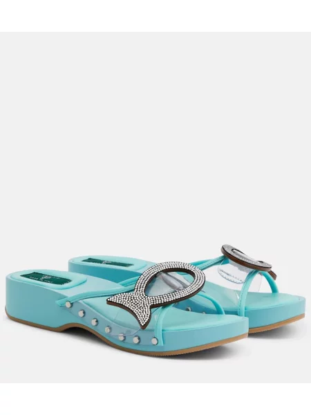 Saboți Pucci de cristal albastru