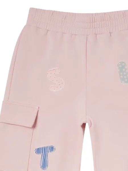 Spodnie cargo dziecięce Stella Mccartney różowe
