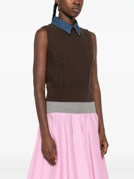 Vestă Sandro tricotate maro