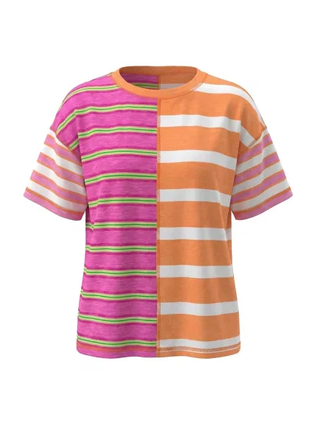 Imily Bela Tricou portocaliu / roz alb