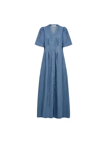 Co'couture Sukienka W Stylu Jeansowym blau niebieska
