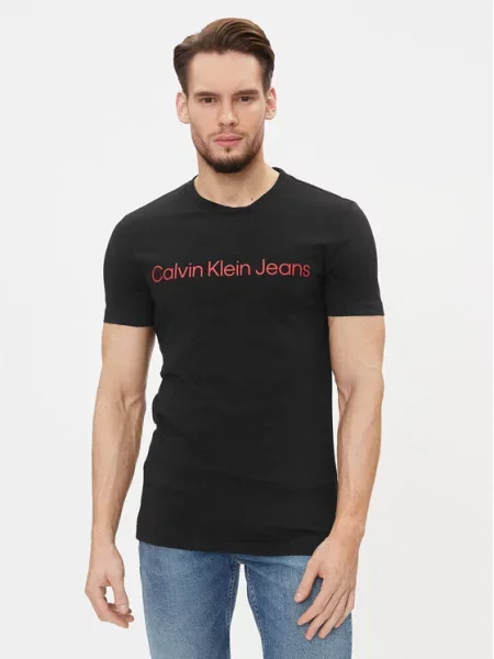 Calvin Klein Jeans Majica Slim Fit črna