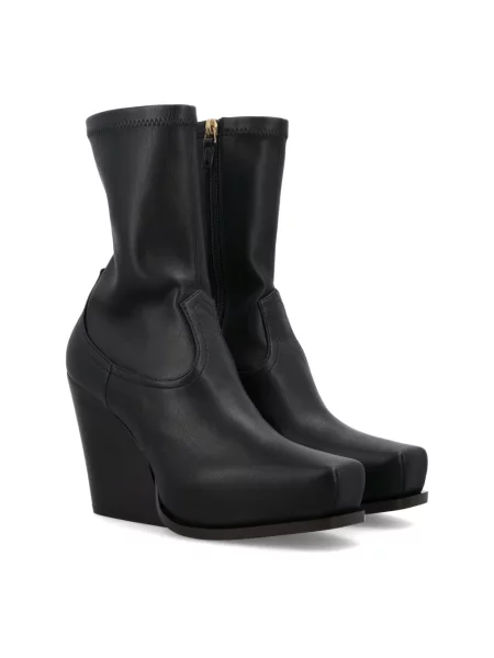 Botki Stella Mccartney skórzane czarne