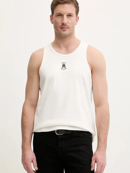 Armani Exchange tričko béžové