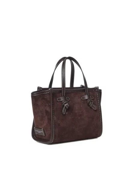 Geantă shopper Gianni Chiarini din piele de căprioară maro