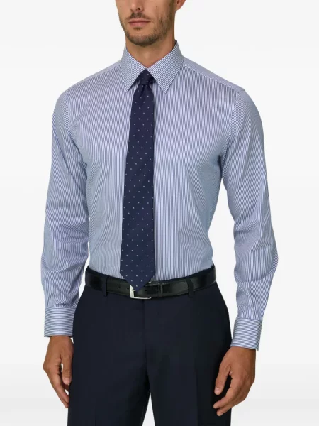 Csíkos twill ing Boggi Milano kék