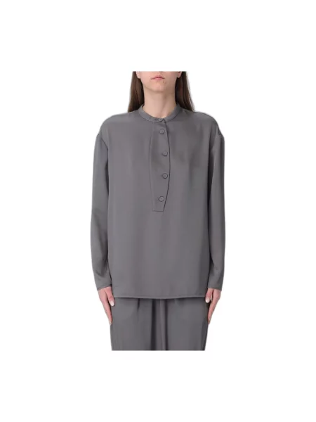 Satynowy top Emporio Armani szary